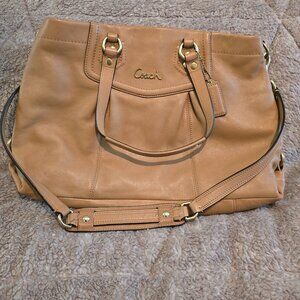 Coach camel colored handbag